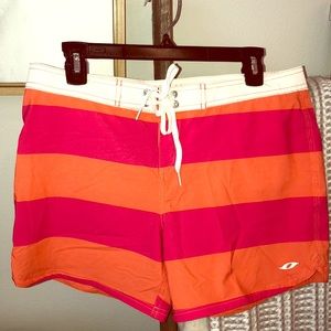 NWOT Oxide Board Shorts Pink, Orange & White
